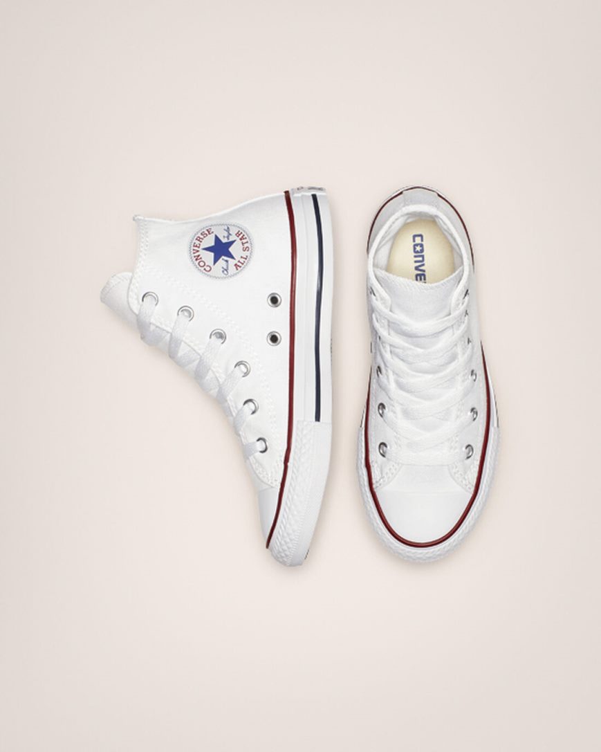 Dívčí Boty Vysoké Converse Chuck Taylor All Star Classic Bílé | CZ FNOU94